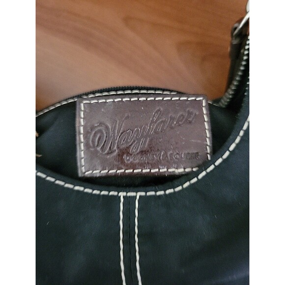 Vtg. Dooney & Bourke Wayfarer All Weather Nylon & Leather Purse — Black/Brown - Picture 7 of 9